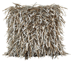 Coussin décoratif Stringy 16 po - gris-beige