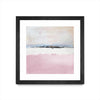 Œuvre d’art murale encadrée noire et mate « Pink Sea Abstract » 36 x 36