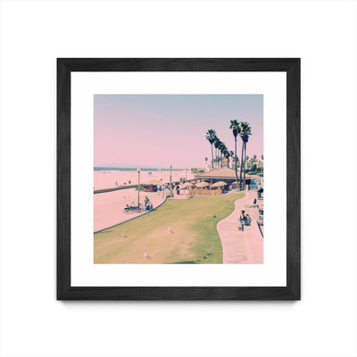 "Summer Days" Matted and Framed Black 30x30 Wall Art