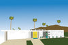 "Palm Spring Living Ii" Giant Art 84x54 Wall Art