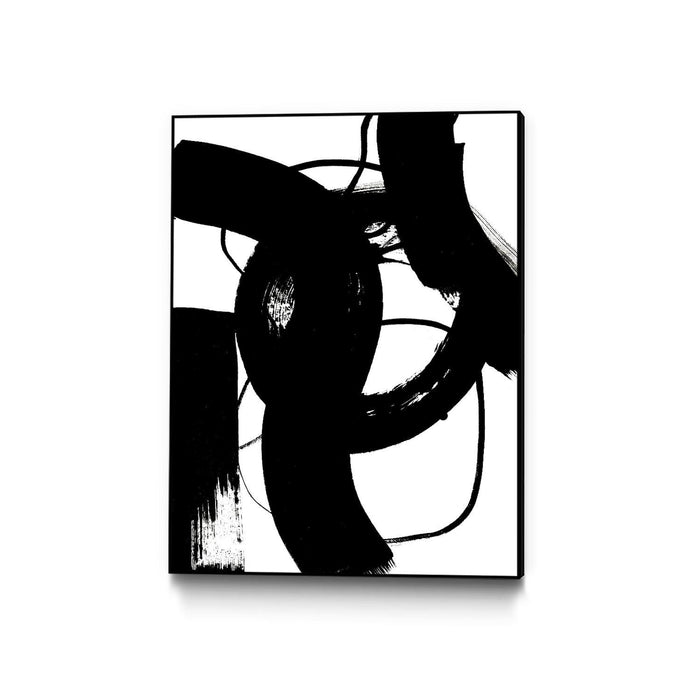Œuvre d'art murale sur toile encadrée noire « Blackthoroughfares Ii » 18 x 24