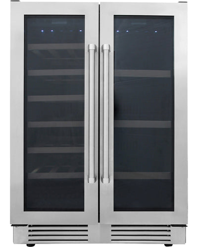 Thor Kitchen 24" Under-Counter Dual-Zone Wine and Beverage Cooler - TBC2401DI - Beverage Centre in Stainless Steel