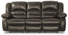 Sofa inclinable Toreno en cuir véritable - gris