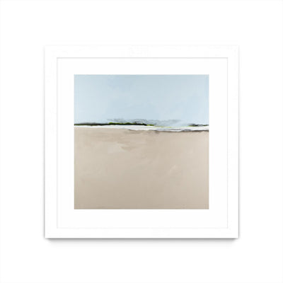 "Simply Stated" Matted and Framed White 36x36 Wall Art
