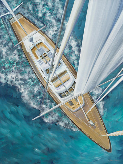 "Sailing Around The World" Giant Art 72x54 Wall Art