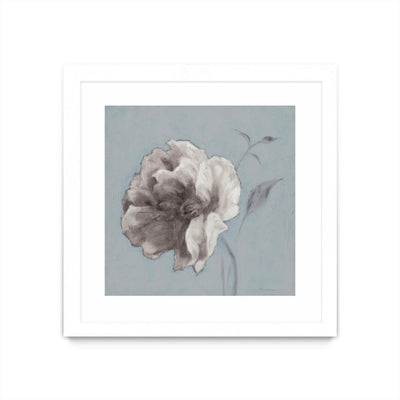 "Floral Symposium Ii" Matted and Framed White 36x36 Wall Art