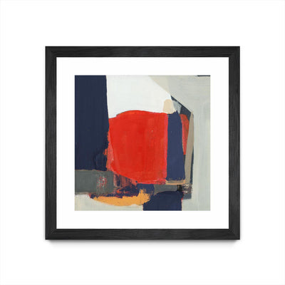 "Orange Crush V6" Matted and Framed Black 36x36 Wall Art