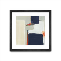 Œuvre d’art murale encadrée noire et mate « Bay Bridge V1 » 36 x 36