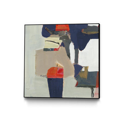 "Orange Crush V9" Canvas Framed Black 20x20 Wall Art