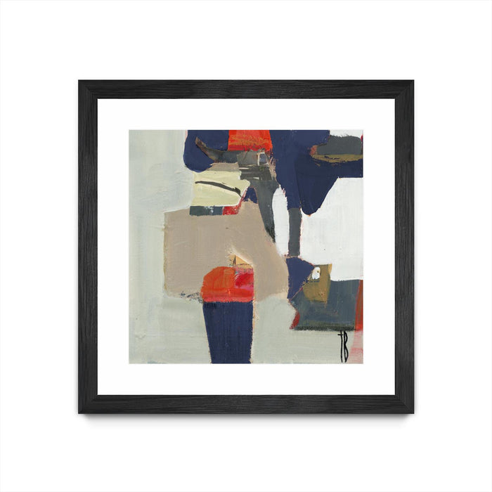 Œuvre d’art murale encadrée noire et mate « Orange Crush V9 » 36 x 36
