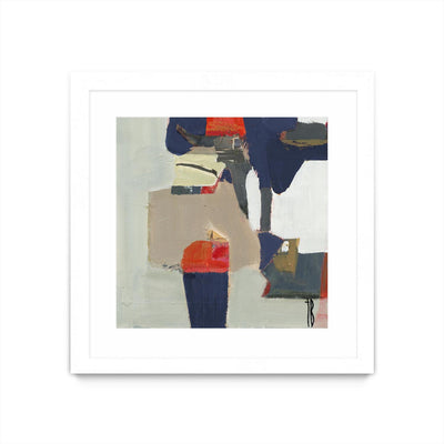"Orange Crush V9" Matted and Framed White 30x30 Wall Art