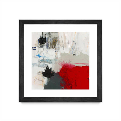 "The Mountain Comes To You" Matted and Framed Black 30x30 Wall Art