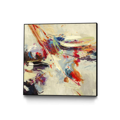 "Positive Energy I" Canvas Framed Black 20x20 Wall Art
