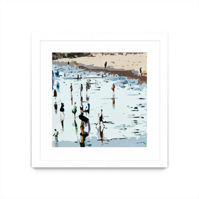 "Self Reflection" Matted and Framed White 36x36 Wall Art