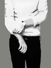 Œuvre d’art murale Giant Art « Mr.right Black And White » 72 x 54