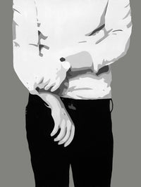 Œuvre d’art murale Giant Art « Mr.right Black And White » 72 x 54