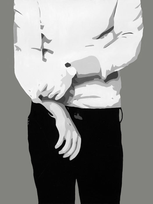 Œuvre d’art murale Giant Art « Mr.right Black And White » 72 x 54