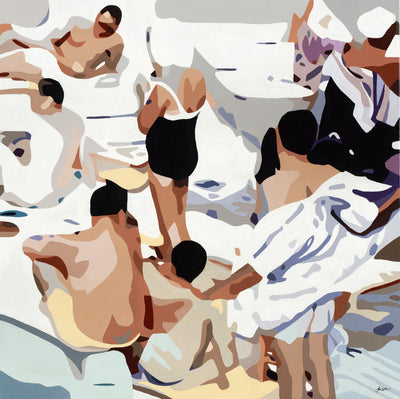 "Tammy & Greg's Pool Party" Giant Art 54x54 Wall Art