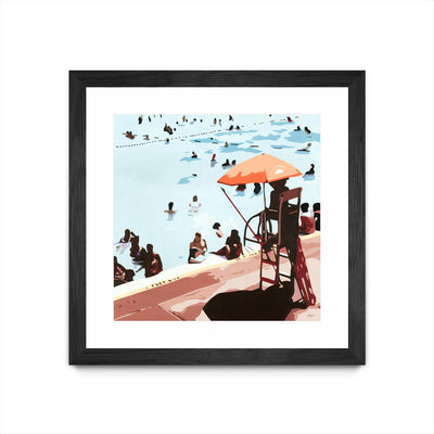 "It's All Going Just Swimmingly" Matted and Framed Black 30x30 Wall Art