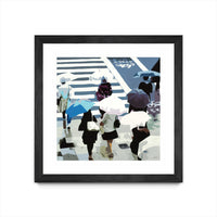 Œuvre d’art murale encadrée noire et mate « April Showers » 36 x 36