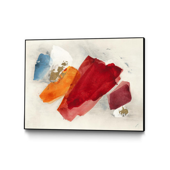 Œuvre d'art murale sur toile encadrée noire « Equilibrium V4 » 32 x 24