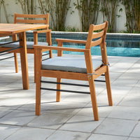 Chaise de salle à manger contemporaine Hampton en bois pour la terrasse
