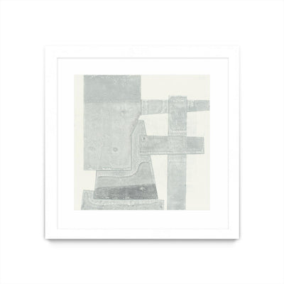 "Orien" Matted and Framed White 36x36 Wall Art