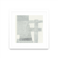 Œuvre d’art murale encadrée blanche et mate « Orien » 30 x 30