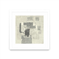 Œuvre d’art murale encadrée blanche et mate « Camera Obscura » 36 x 36