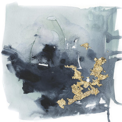 "Cerulean & Gold I" Giant Art 54x54 Wall Art