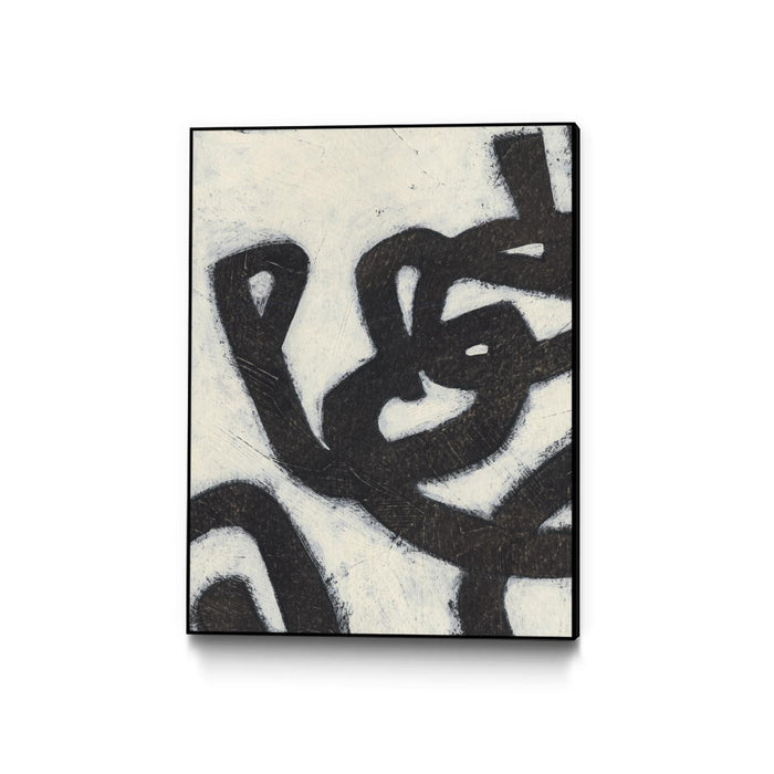 Œuvre d'art murale sur toile encadrée noire « Symbiotic I » 30 x 40