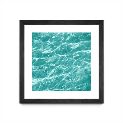 "Ripple I" Matted and Framed Black 36x36 Wall Art