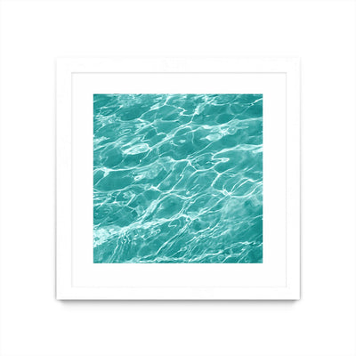 "Ripple I" Matted and Framed White 36x36 Wall Art