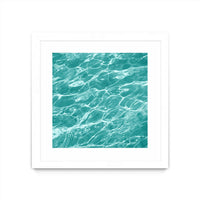 Œuvre d’art murale encadrée blanche et mate « Ripple I » 30 x 30