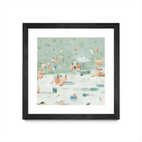 Œuvre d’art murale encadrée noire et mate « Summer Confetti I » 36 x 36