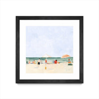 Œuvre d’art murale encadrée noire et mate « Family Vacation Ii » 30 x 30