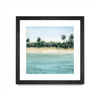 "Paradis Ii" Matted and Framed Black 36x36 Wall Art