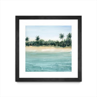 Œuvre d’art murale encadrée noire et mate « Paradis Ii » 36 x 36
