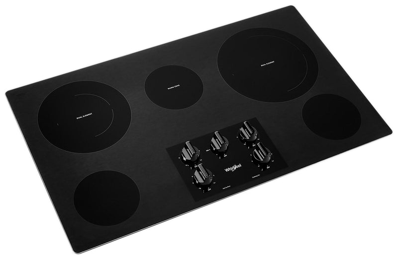 Surface de cuisson électrique Whirlpool de 36 po à 5 éléments - noire - WCE77US6HB