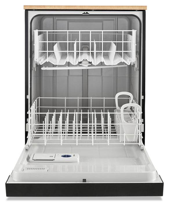 Lave-vaisselle portatif Whirlpool de 24 po et de 64 dBA avec commandes à l’avant - noir - WDP370PAHB
