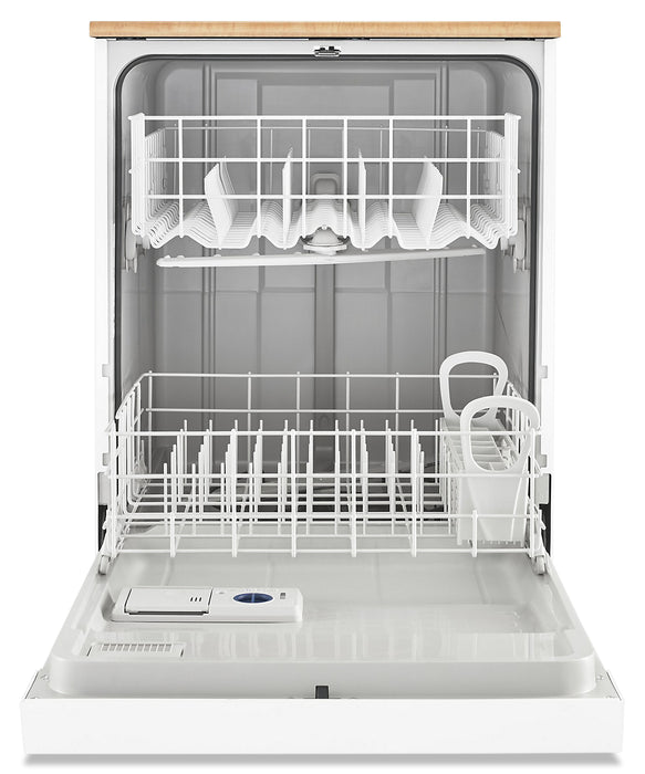 Lave-vaisselle portatif Whirlpool de 24 po et de 64 dBA avec commandes à l’avant - blanc - WDP370PAHW