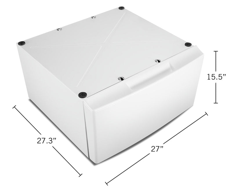 Piédestal avec rangement Whirlpool de 15,5 po pour laveuse et sécheuse à chargement frontal - WFP2715HW