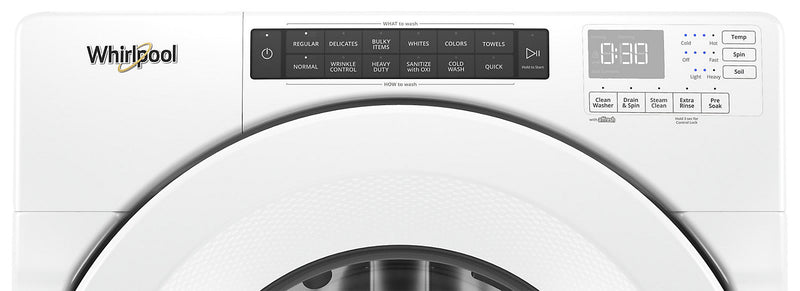 Laveuse haute efficacité Whirlpool à chargement frontal de 5 pi³ - blanche - superposable - WFW560CHW