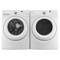 Laveuse à chargement frontal de 5,2 pi³ et sécheuse électrique de 7,4 pi³ de Whirlpool – blanches