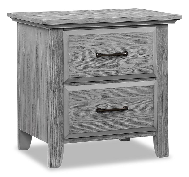 Willowbrook Nightstand - {Traditional} style Nightstand in Graphite Grey {Solid Woods}