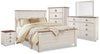 Ensemble de chambre à coucher Willowton 7 pièces avec grand lit