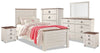 Ensemble de chambre à coucher Willowton 8 pièces avec lit simple