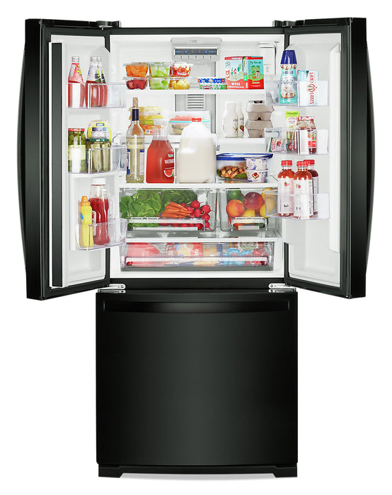 Réfrigérateur Whirlpool de 20 pi³ et de 30 po à portes françaises - noir - WRF560SMHB