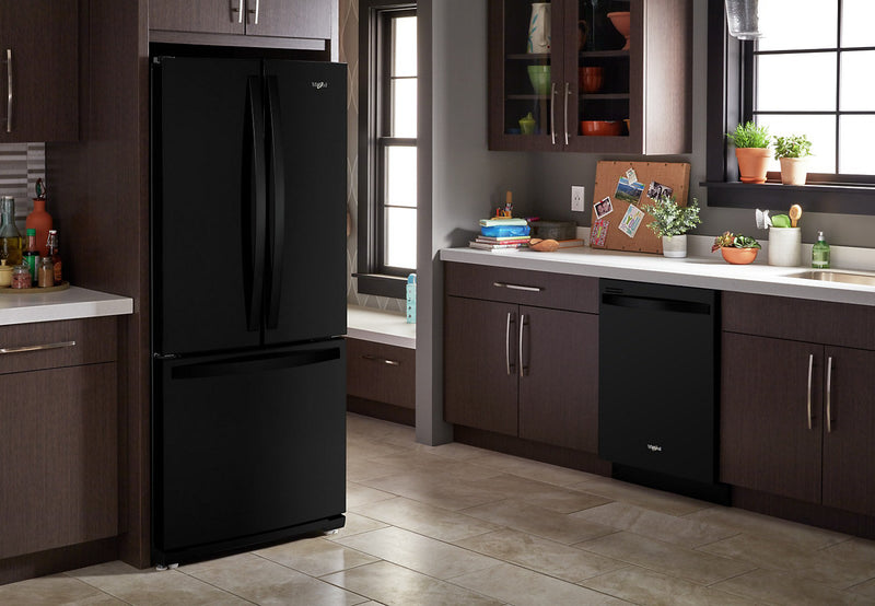 Réfrigérateur Whirlpool de 20 pi³ et de 30 po à portes françaises - noir - WRF560SMHB