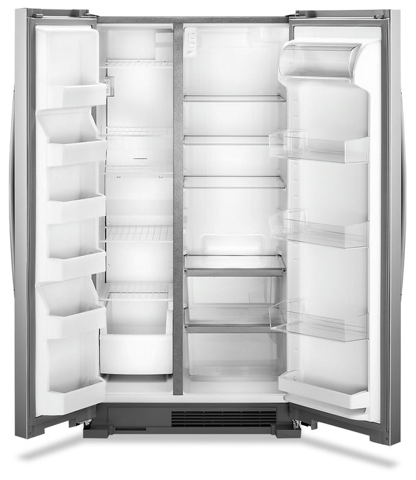 Réfrigérateur Whirlpool de 25 pi³ et de 36 po à compartiments juxtaposés - acier inoxydable monochrome - WRS315SNHM